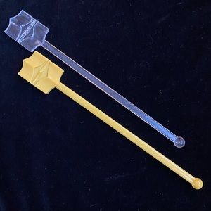 Lot of 2 Vintage Shangri-La Hotel Swizzle Sticks/Cocktail Stirrers